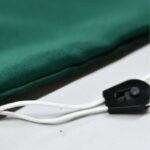 Sacco medico verde batteriostatico con filo di carbonio 90x75 cm