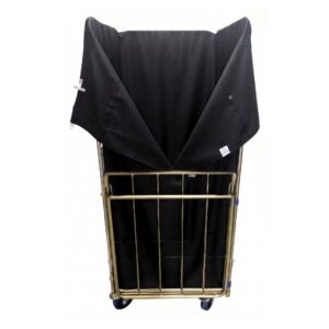 Carrello per lavanderia con copertura nera per il trasporto di tessili – RTP Radom.